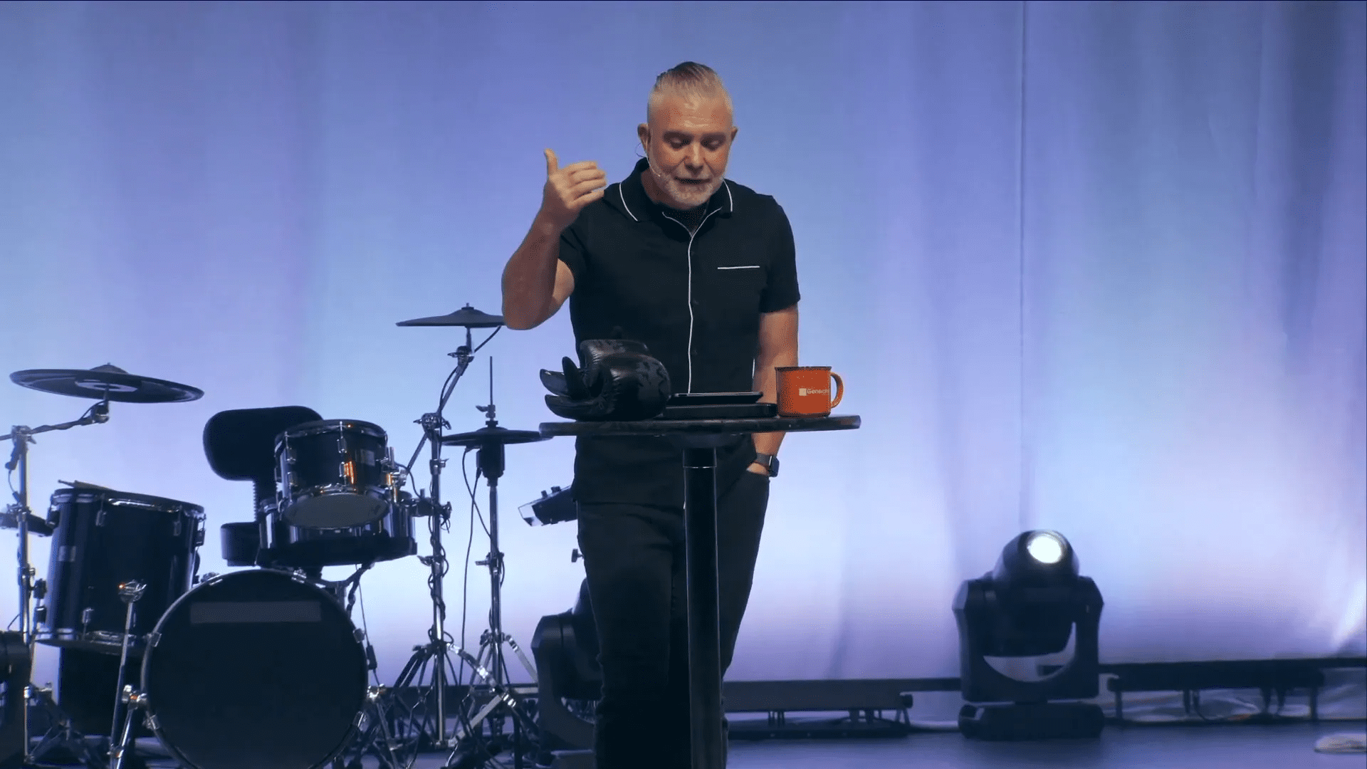 Pastor explaining how fear opens doors